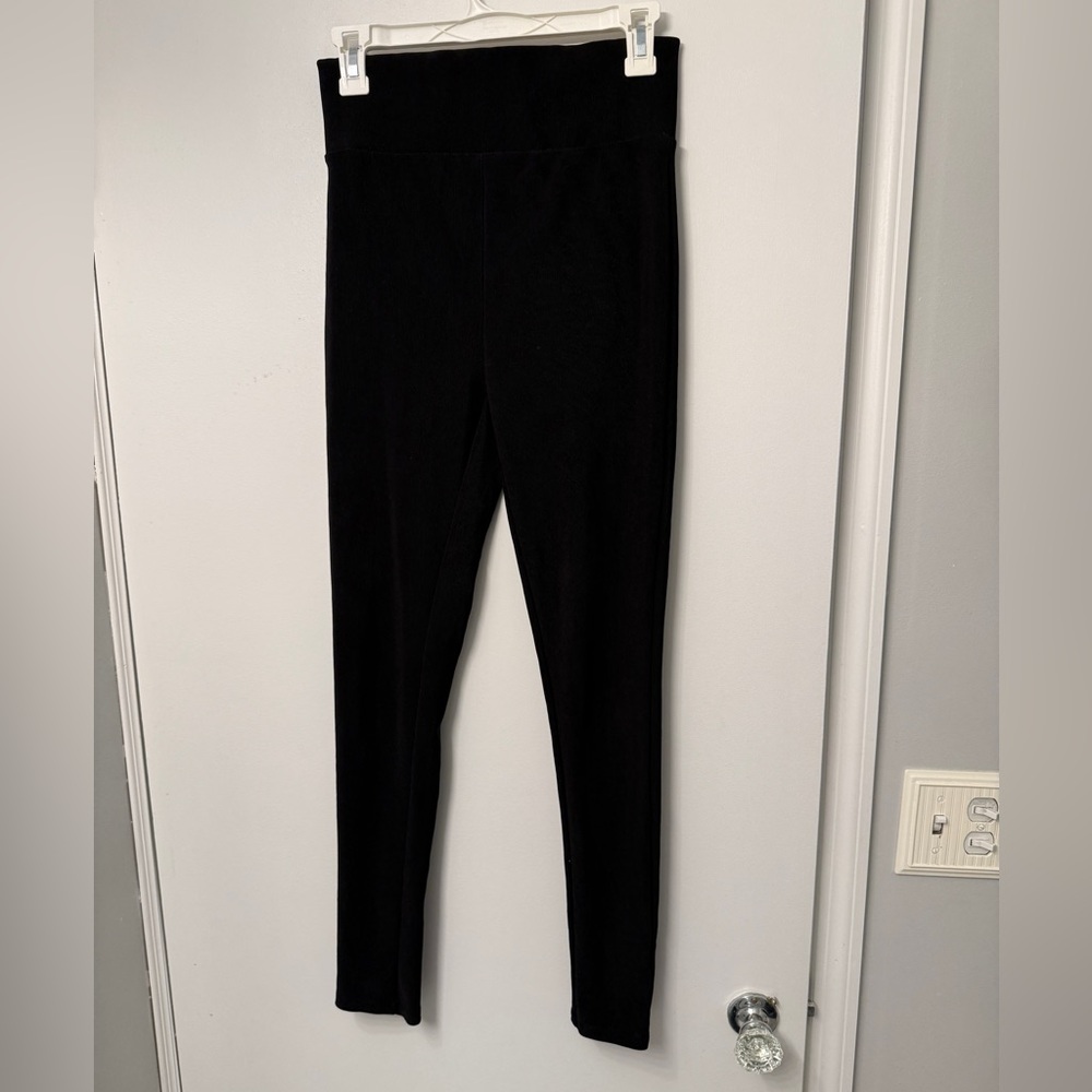 Zara Black Ribbed Leggings